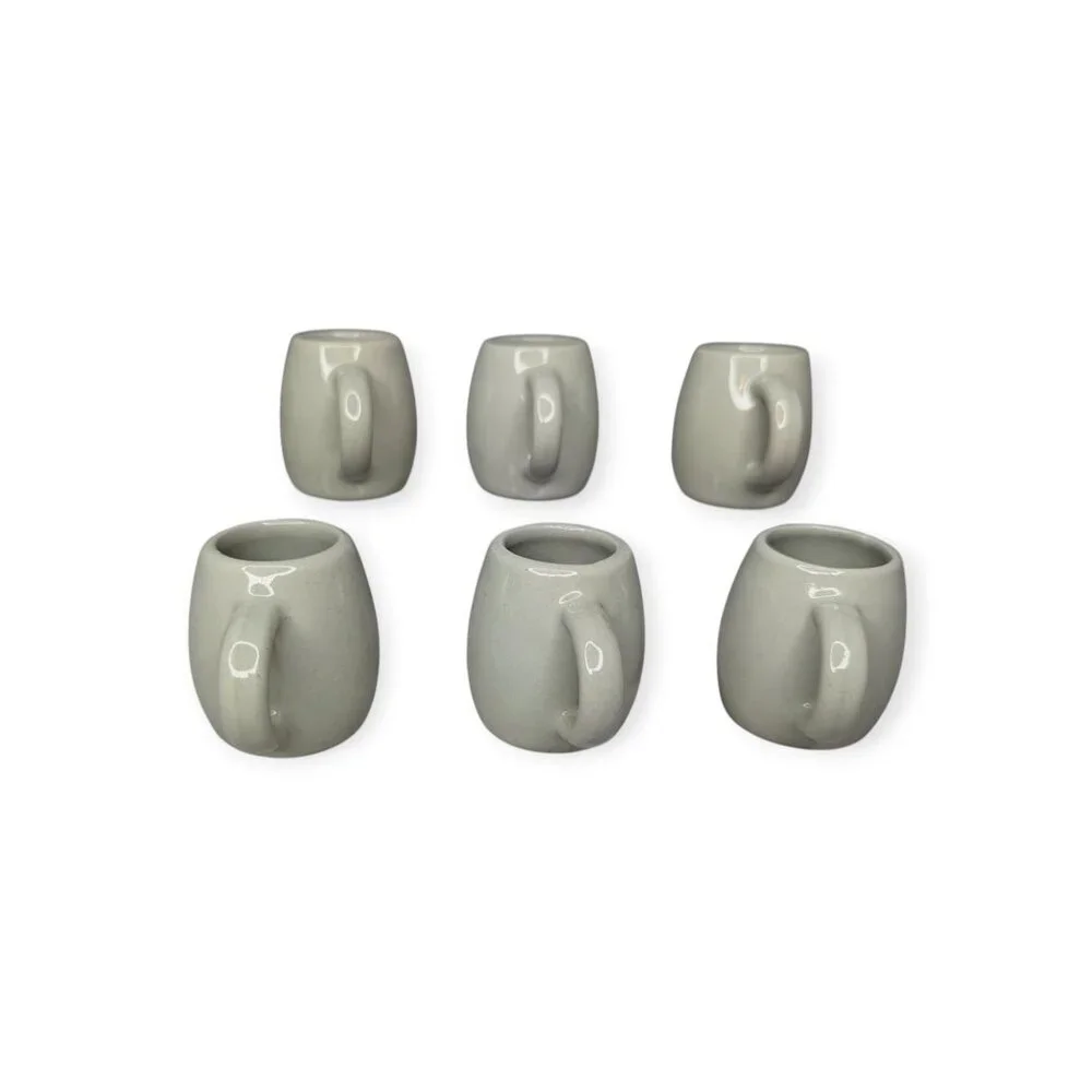 Vintage Set of 6 Miniature Beer Steins Mugs West Germany Ceramic Shot Glasses